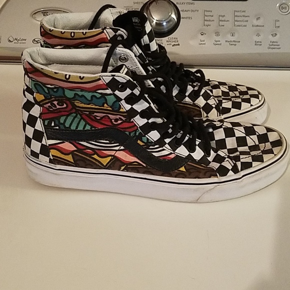 hamburger high top vans